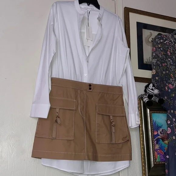 $548 OPULENT & CLASSY VERONICA BEARD Stylish Khaki Dress - investment - Size 12 - Picture 5 of 8